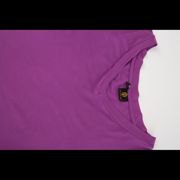 KING NEW YORK, V-NECK T-SHIRT , DARK PURPLE. - Picture 3 of 13